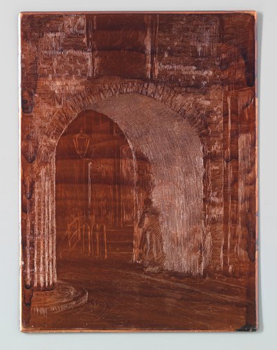 Fängelseporten i Haag för restaureringen av Willem Adrianus Grondhout (signed by artist)