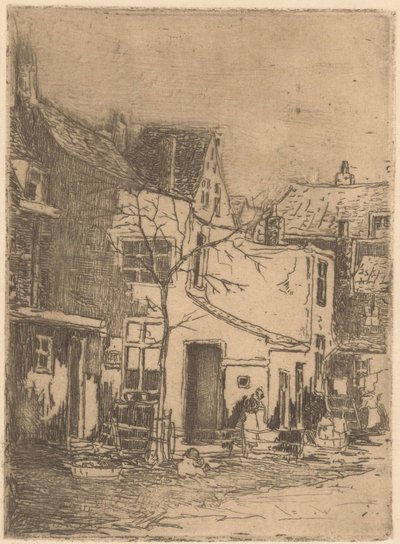 Hus i Rijswijk av Willem Adrianus Grondhout (signed by artist)