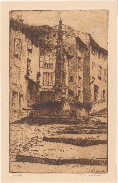 Le Puy (originaltitel på objekt) av Willem Adrianus Grondhout (signed by artist)