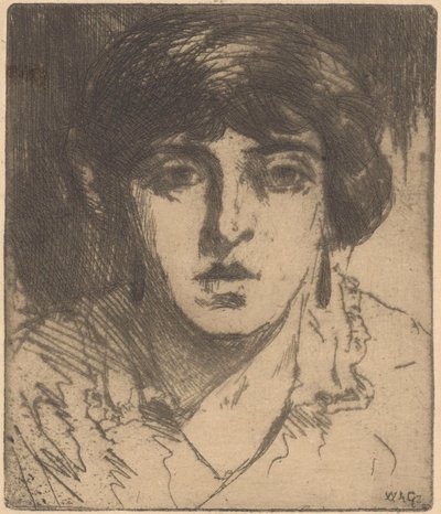 Porträtt av en okänd kvinna av Willem Adrianus Grondhout (signed by artist)