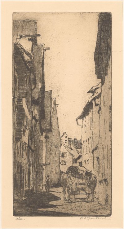 Ulm (originaltitel på objekt) av Willem Adrianus Grondhout (signed by artist)