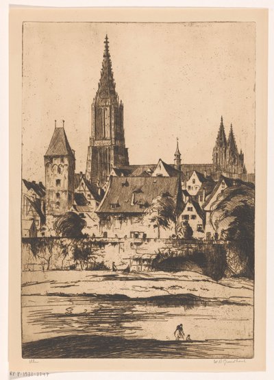Ulm (originaltitel på objekt) av Willem Adrianus Grondhout (signed by artist)
