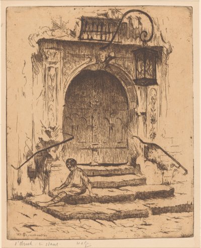 Porten till rådhuset i Rothenburg ob der Tauber av Willem Adrianus Grondhout