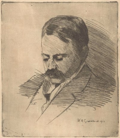 Porträtt av en okänd man av Willem Adrianus Grondhout