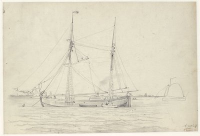 Fartyg på vattnet av Willem Anthonie van Deventer