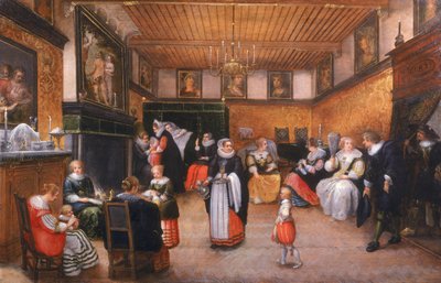 Födelsedagen, 1629 av Willem Anthonissone Anthonis