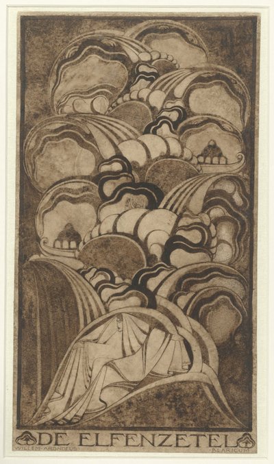 De Elfenzetel (originaltitel på objekt) av Willem Arondéus (signed by artist)