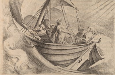 Caesar korsar stormiga hav, 1634. av Willem Basse