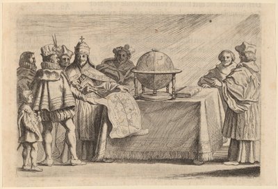 Uppdelningen av världen mellan Spanien och Portugal av Willem Basse
