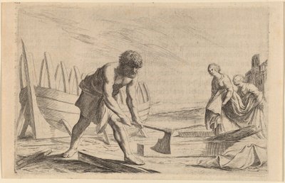 Ulysses på ön av gudinnan Calypso av Willem Basse