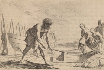 Ulysses på ön av gudinnan Calypso, 1634. av Willem Basse
