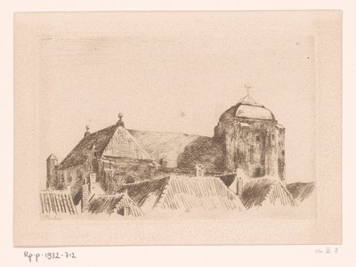 Utsikt över Grote Kerk i Veere Skepp på tornet, Veere (originaltitel) av Willem Bastiaan Tholen