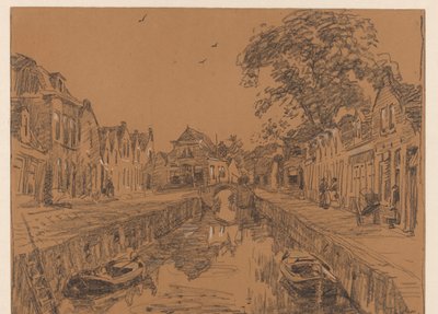 Kanal med gamla hus av Willem Bastiaan Tholen