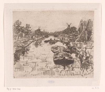 Kanal med pråmar Kanal (originaltitel) av Willem Bastiaan Tholen