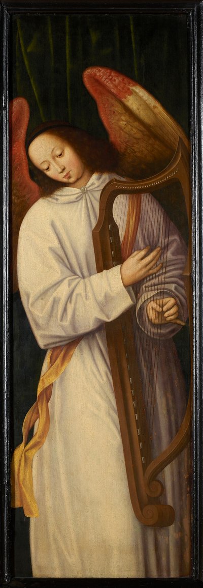 Ängel som spelar harpa, ca 1559. av Willem Benson