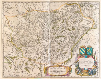 Crevant till Montbeliard - Varennes-sur-allier, i "Theatrum Orbis Terrarum, sive Atlas Novus" av Willem Blaeu, Amsterdam av Willem Blaeu