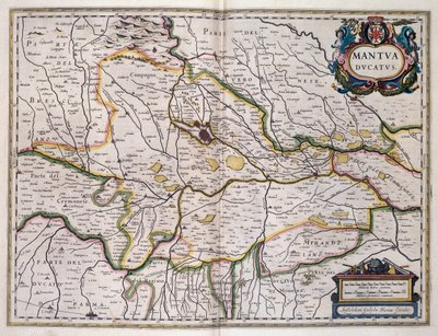 Hertigdömet Mantua, karta av Willem Blaeu (1571-1638), Italien av Willem Blaeu