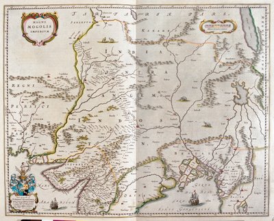 Iran genom Tibet och norra Indien till Burma, i "Theatrum Orbis Terrarum, sive Atlas Novus" av Willem Blaeu, Amsterdam av Willem Blaeu