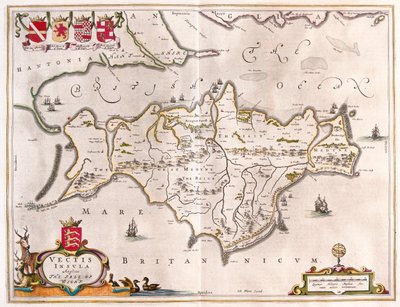 Isle of Wight, i "Theatrum Orbis Terrarum, sive Atlas Novus" av Willem Blaeu, Amsterdam av Willem Blaeu