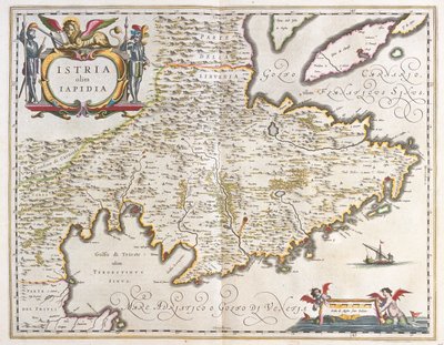 Istrien, i "Theatrum Orbis Terrarum, sive Atlas Novus" av Willem Blaeu, Amsterdam av Willem Blaeu