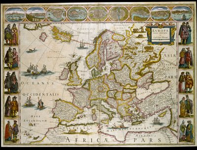 Karta över Europa. (gravyr av Willem Blaeu