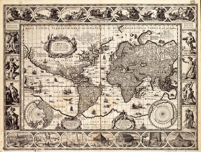 Mercator-karta över världen av Willem Blaeu