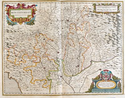 Piemont, Italien, i "Theatrum Orbis Terrarum, sive Atlas Novus" av Willem Blaeu, Amsterdam av Willem Blaeu