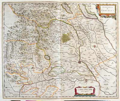 Piemont, Italien, i "Theatrum Orbis Terrarum, sive Atlas Novus" av Willem Blaeu, Amsterdam av Willem Blaeu