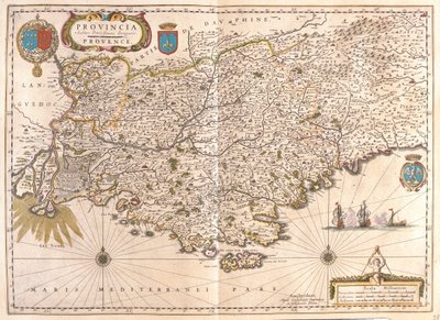 Provence, i "Theatrum Orbis Terrarum, sive Atlas Novus" av Willem Blaeu, Amsterdam av Willem Blaeu