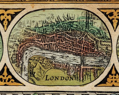 "" Representation of the City of London "" Detalj av en världskarta i "" The Theatre of the World "" av Willem Janszoon Blaeu (1571-1638) av Willem Blaeu