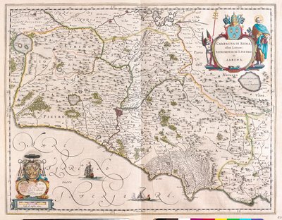 Rom, Italien, i "Theatrum Orbis Terrarum, sive Atlas Novus" av Willem Blaeu, Amsterdam av Willem Blaeu