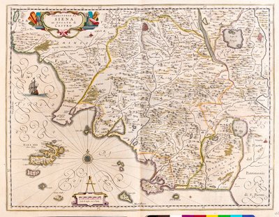Siena, Lazio, Italien, i "Theatrum Orbis Terrarum, sive Atlas Novus" av Willem Blaeu, Amsterdam av Willem Blaeu