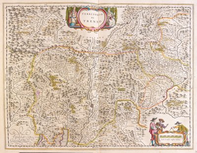 Trento, Italien, i "Theatrum Orbis Terrarum, sive Atlas Novus" av Willem Blaeu, Amsterdam av Willem Blaeu