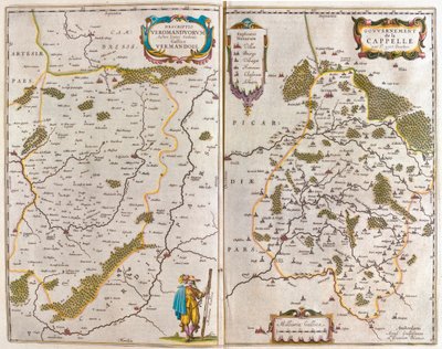Vermandois-Saint Quentin/Tierache, Aisne, i "Theatrum Orbis Terrarum, sive Atlas Novus" av Willem Blaeu, Amsterdam av Willem Blaeu