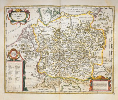 Gamla Tyskland från Världsteatern av Willem Bleau, Amsterdam av Willem Blaeu