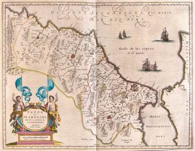 nordvästra Afrika och Marocko, i "Theatrum Orbis Terrarum, sive Atlas Novus" av Willem Blaeu, Amsterdam av Willem Blaeu