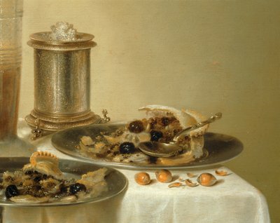 Stilleben med silverbägare - ... av Willem Claesz. Heda