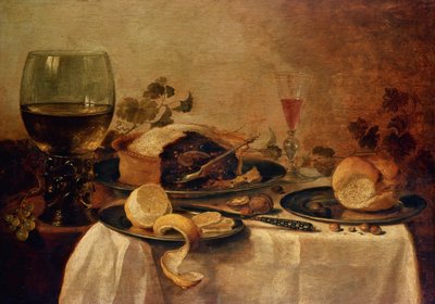 Stilleben med fruktpaj, 1635 av Willem Claesz. Heda
