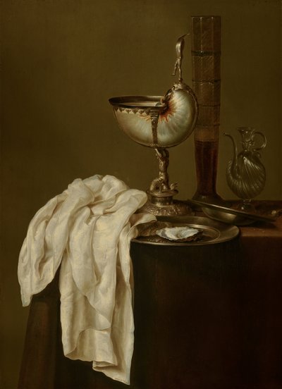 Stilleben med en nautilusbägare av Willem Claesz. Heda
