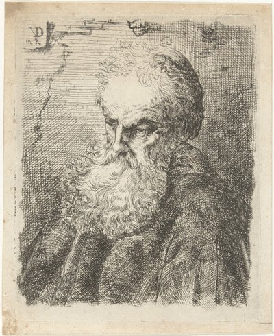 Byst av en gammal skäggig man av Willem Cornelis van Dijk