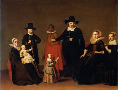 Familjegrupp med en svart man av Willem Cornelisz Duyster