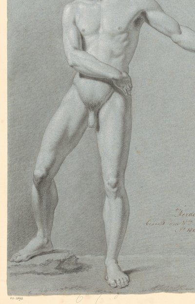 Stående manlig naken, sedd framifrån (3:e pris 1810) av Willem Grebner