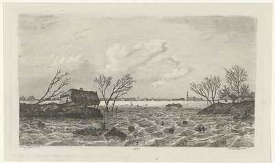 Vallbrott vid Dreumel, 1855 av Willem Gruyter jr.