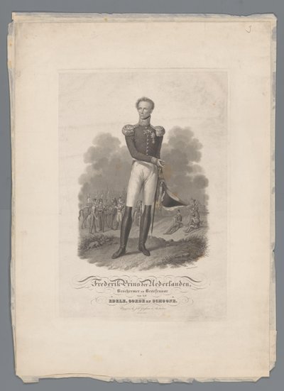 Frederik Prins av Nederländerna, beskyddare och utövare av det ädla, goda och vackra (titel på objektet) av Willem Hendrik Hoogkamer