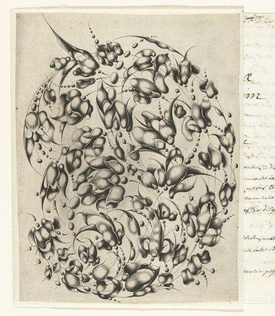 Guldsmedsbukett med stiliserade blommor och blad Looff-werck Boeck Seer Constich Geteijckent (serietitel) av Willem Hondius