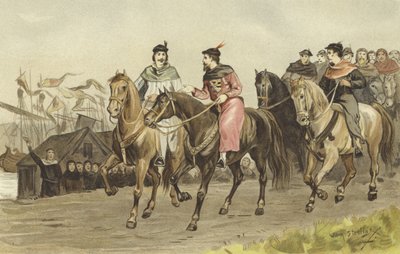 Floris V, greve av Holland, och Gijsbrecht IV av Amstel, 26 juli 1274 av Willem II Steelink