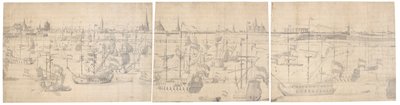 Den holländska flottan på Copenhagen Red 1658 av Willem I van de Velde