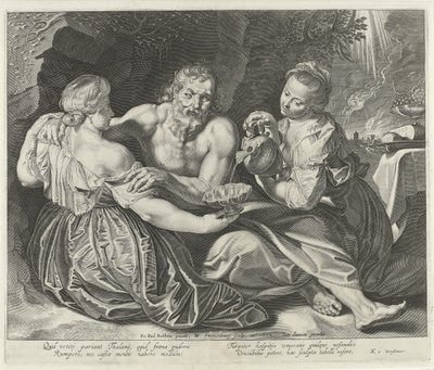 Lot och hans döttrar av Willem Isaacsz Swanenburg