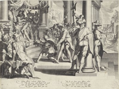 Allegori om lagens okränkbarhet Thronus Justitiae (serietitel) av Willem Isaacsz. van Swanenburg