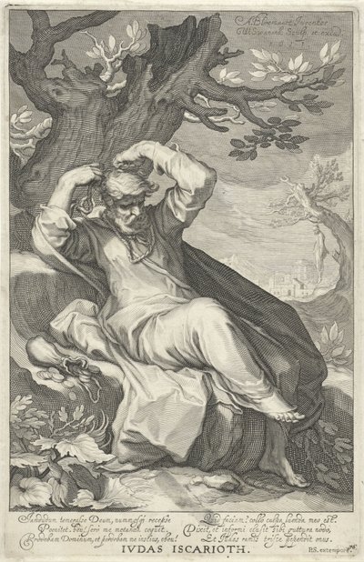 Judas Iskariot hänger sig själv Judas Iskariot (titel på objekt) Syndare från Gamla och Nya Testamentet (serietitel) av Willem Isaacsz. van Swanenburg